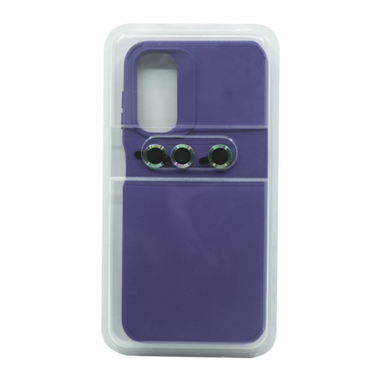 Silicone Case with Separate Camera Glass Set for Samsung Galaxy 14 Blue